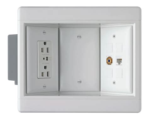 home theater projector recessed electrical box|leviton recessed tv box.